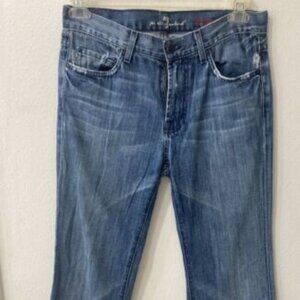 Seven 7 for all mankind boot cut jeans size 30-32 waist casual blue medium wash